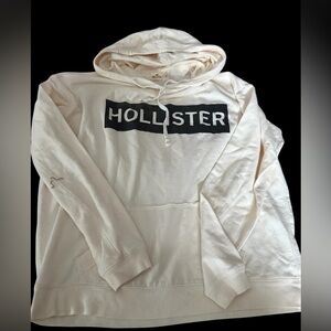 Hollister size small white hoodie euc lightweight